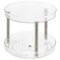 mDesign Spinning 2-Tier Lazy Susan Turntable Bathroom Storage Tower